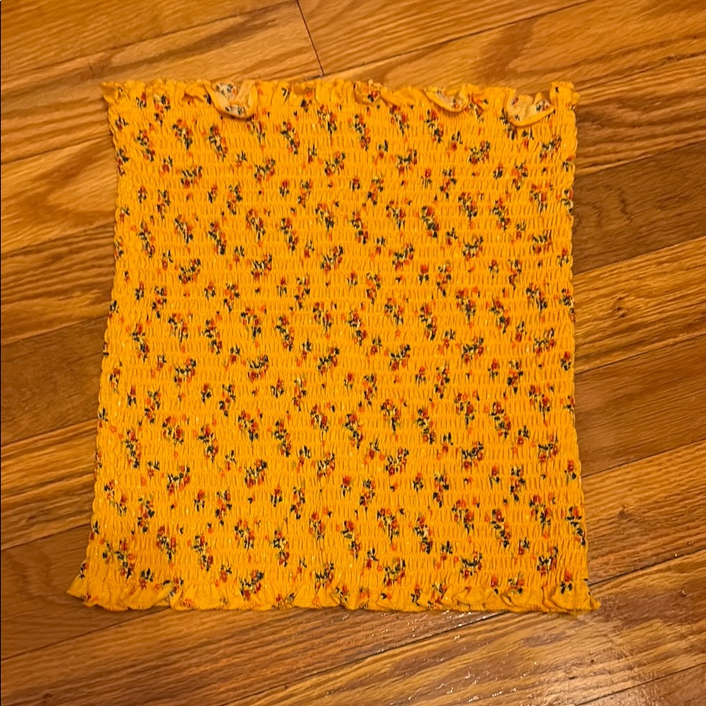 Crave Fame Yellow Floral Tube Top